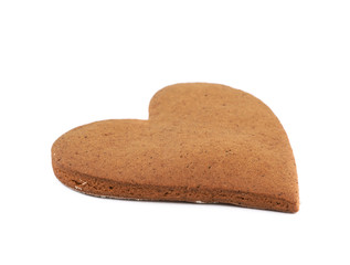 Heart shaped cookie isolated