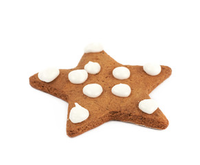Star shaped cookie isolated