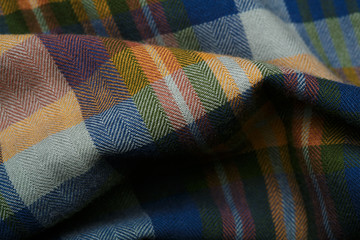 Cotton fabric in color cell. Texture line draped fabric. The structure of the fabric. Fashion....