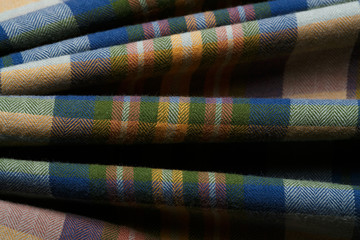Cotton fabric in color cell. Texture line draped fabric. The structure of the fabric. Fashion....
