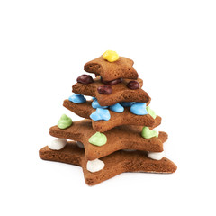 Star shaped cookie isolated