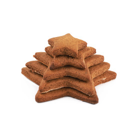 Star shaped cookie isolated