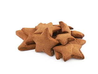 Star shaped cookie isolated