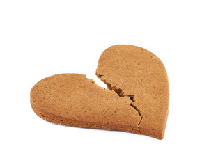 Heart shaped cookie broken
