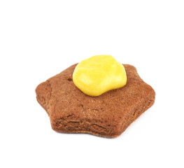 Fresh baked ginger cookie isolated