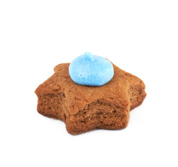 Fresh baked ginger cookie isolated