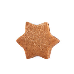 Fresh baked ginger cookie isolated