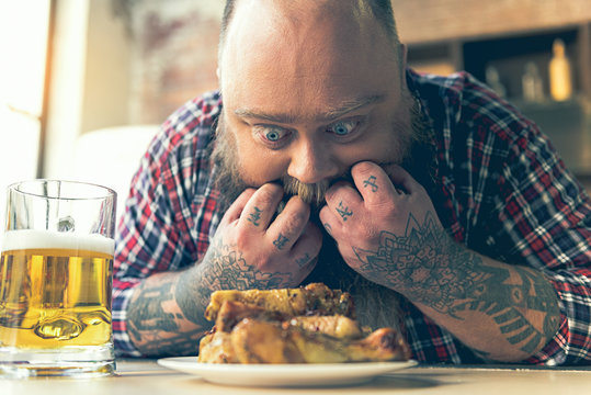 Man Staring At Food