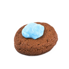 Fresh baked ginger cookie isolated