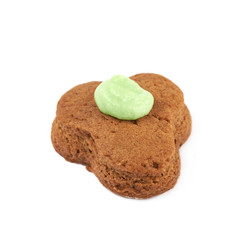 Fresh baked ginger cookie isolated