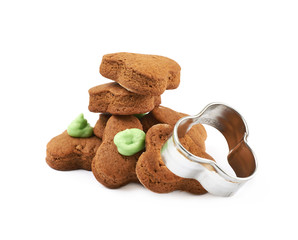 Fresh baked ginger cookie isolated