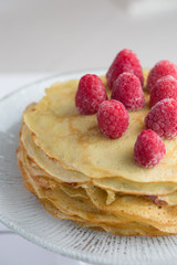 Pancake with raspberry