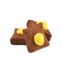 Fresh baked ginger cookie isolated