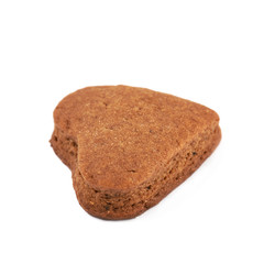 Heart shaped cookie isolated
