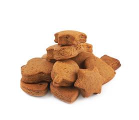 Pile of cookies isolated