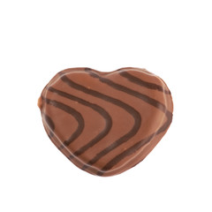 Heart shaped cookie isolated