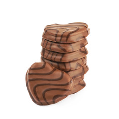 Heart shaped cookie isolated