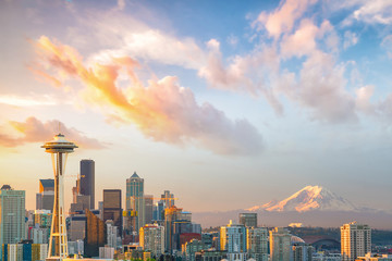 View of downtown Seattle skyline - obrazy, fototapety, plakaty