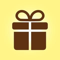 Gift box  icon. Present - a personal offer. Gift wrapping.
