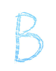 Single hand drawn letter isolated