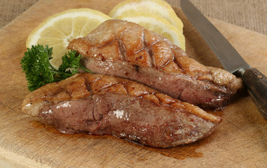 cooked duck breasts