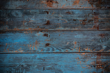 Naklejka premium old dark blue wooden background