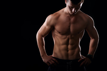 Fototapeta premium Handsome man with muscular torso