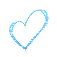 Hand drawn heart shape isolated