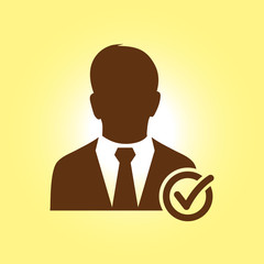 Add user sign icon. Add friend symbol. Flat design style.