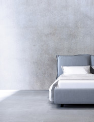 The interior design of bedroom and concrete wall