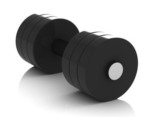 Fototapeta na wymiar dumbbell on a white background .3d render.