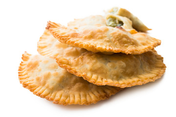 Panzerotti fritti ripieni di verdure e alici, Cibo Italiano