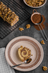 Chocolate creamy roulade