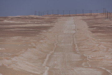 Wüstenstraße durch die Einöde