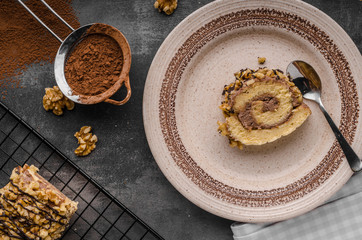 Chocolate creamy roulade