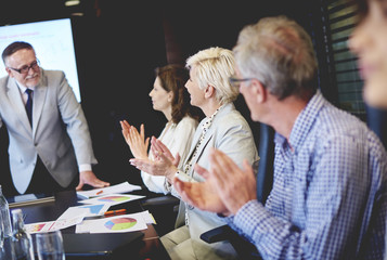 Group of business people during meeting