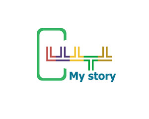 My Story . Modern abstract design, business icon. Geometric emblem