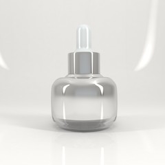 Cosmetic Dropper Bottle and box 3D