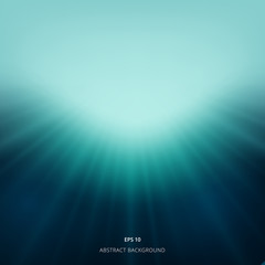 The light that shines from above the surface into the underwater. vector background