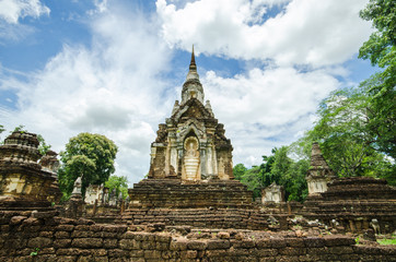 Obraz premium Sukothai historical park, Unesco world heritage. Chang Rop Temple ,Thailand