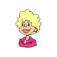 woman mother cartoon isolate alone