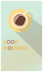 Kaffee Icon - Plakat mit Textfreiraum