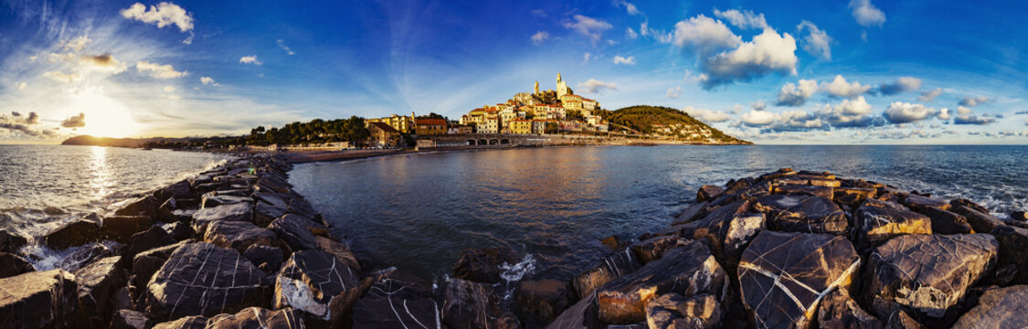 Scenic view, Cervo, Liguria, Italy