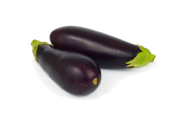 Organics eggplant isolate on white background