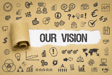 Our Vision / Papier mit Symbole