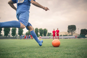 Soccer attack action