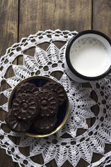 Chocolate Cookies with Chocolate Filling