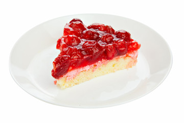 delicious cheesecake with strawberries