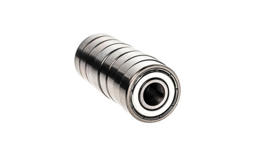 New replacement Roller Skate Bearings isolated on white background.