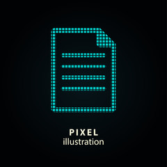 Document - pixel illustration.